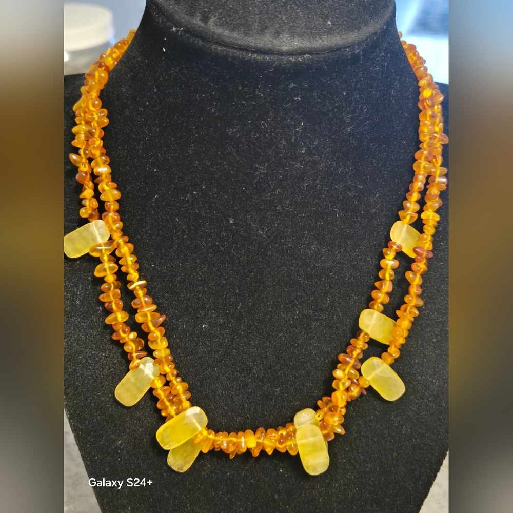 Collier AMBER avec Fermoir Sterling